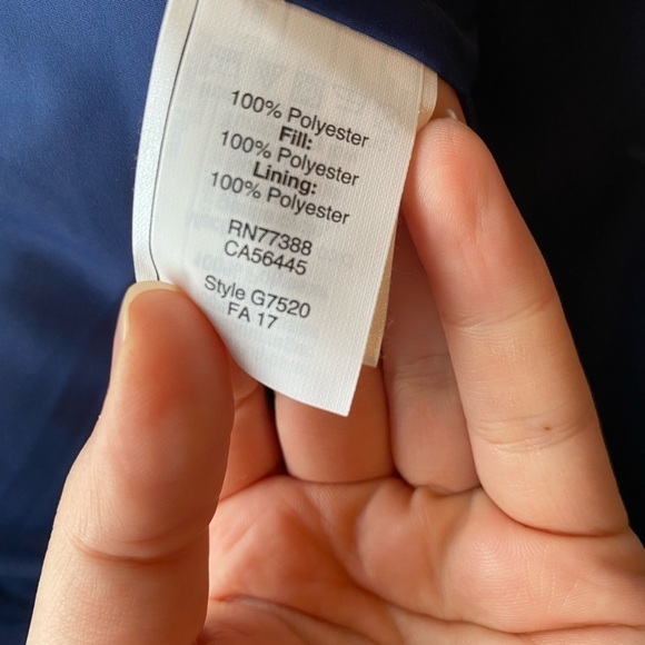 J Crew blue puffer vest, Size M - Picture 3 of 3